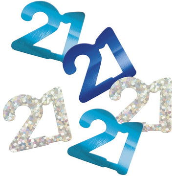 Glitz 21 Blue Foil Confetti 14g