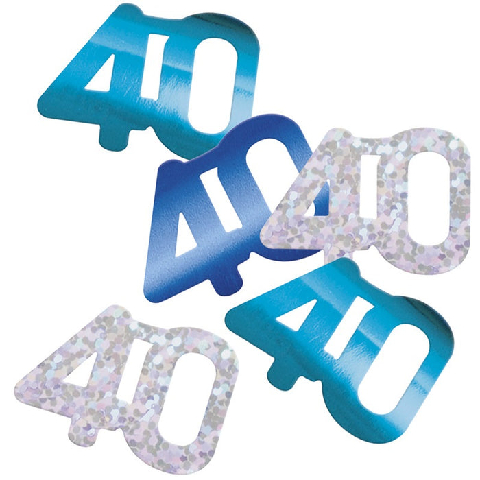 Glitz 40 Blue Foil Confetti 14g