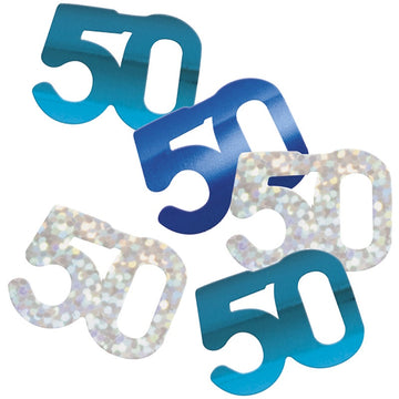 Glitz 50 Blue Foil Confetti 14g