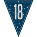 Glitz 18 Blue Flag Banner 9 ft Prismatic Plastic