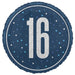 18" Glitz Blue 16 Prism Foil Balloon Round (Optional Helium Inflation)