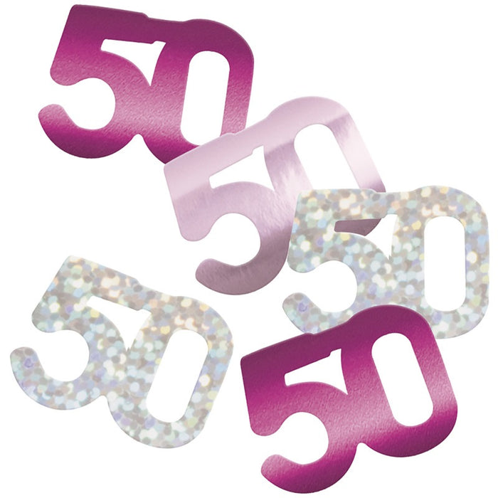 Glitz 50 Pink Foil Confetti 14g
