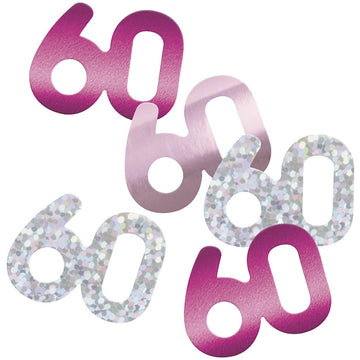Glitz 60 Pink Foil Confetti 14g
