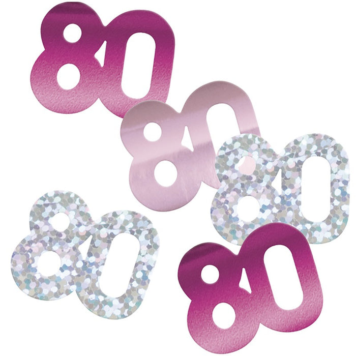 Glitz 80 Pink Foil Confetti 14g