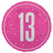 18" Glitz Pink 13 Prism Foil Balloon Round (Optional Helium Inflation)