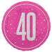 18" Glitz Pink 40 Prism Foil Balloon Round (Optional Helium Inflation)