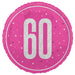 18" Glitz Pink 60 Prism Foil Balloon Round (Optional Helium Inflation)