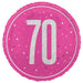 18" Glitz Pink 70 Prism Foil Balloon Round (Optional Helium Inflation)