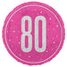 18" Glitz Pink 80 Prism Foil Balloon Round (Optional Helium Inflation)