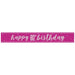 Glitz Pink 80 Prism Foil Banner 9 ft