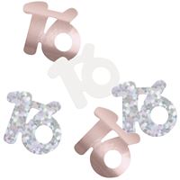 Glitz Rose Gold 16th Birthday Confetti 14g