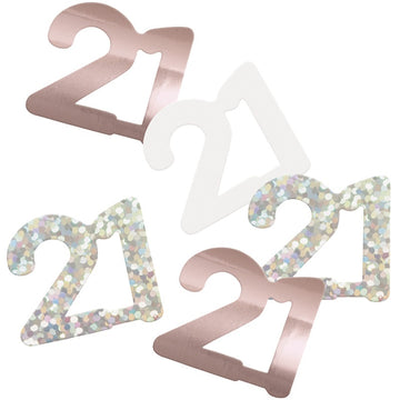 Glitz 21 Rose Gold Foil Confetti 14g