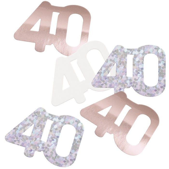 Glitz 40 Rose Gold Foil Confetti 14g