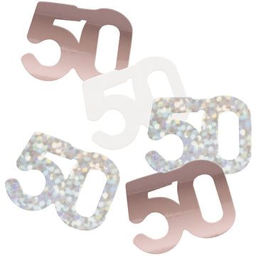 Glitz 50 Rose Gold Foil Confetti 14g