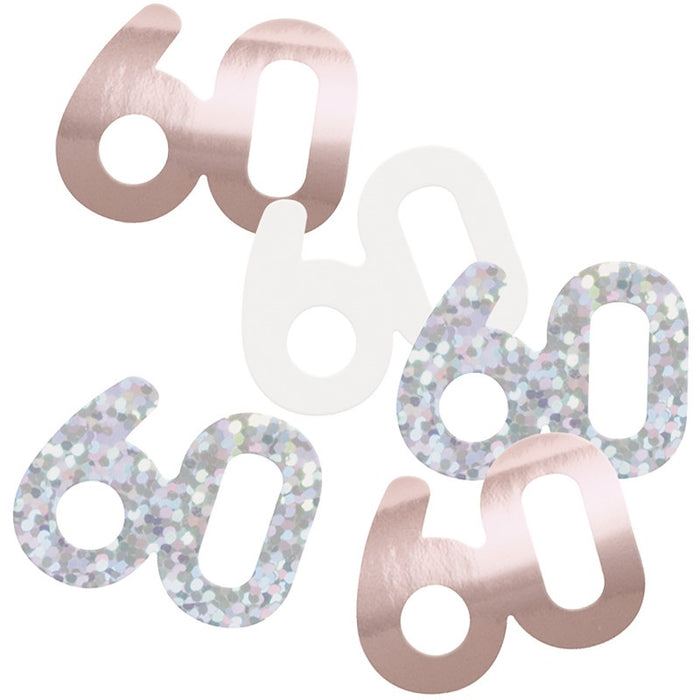 Glitz 60 Rose Gold Foil Confetti 14g