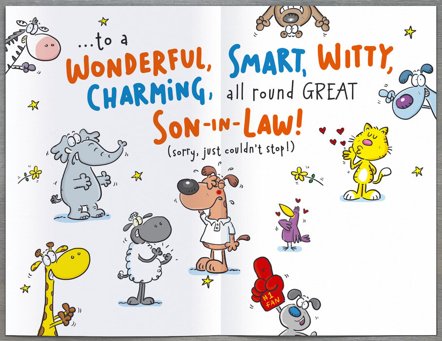 Giggles Birthday Card for Son, Hum Design