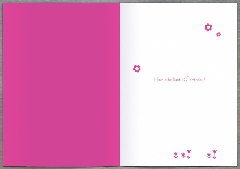 Watermark | Birthday Card 10 Year Girl Juv | Happy Birthday Gifts | With Envelope