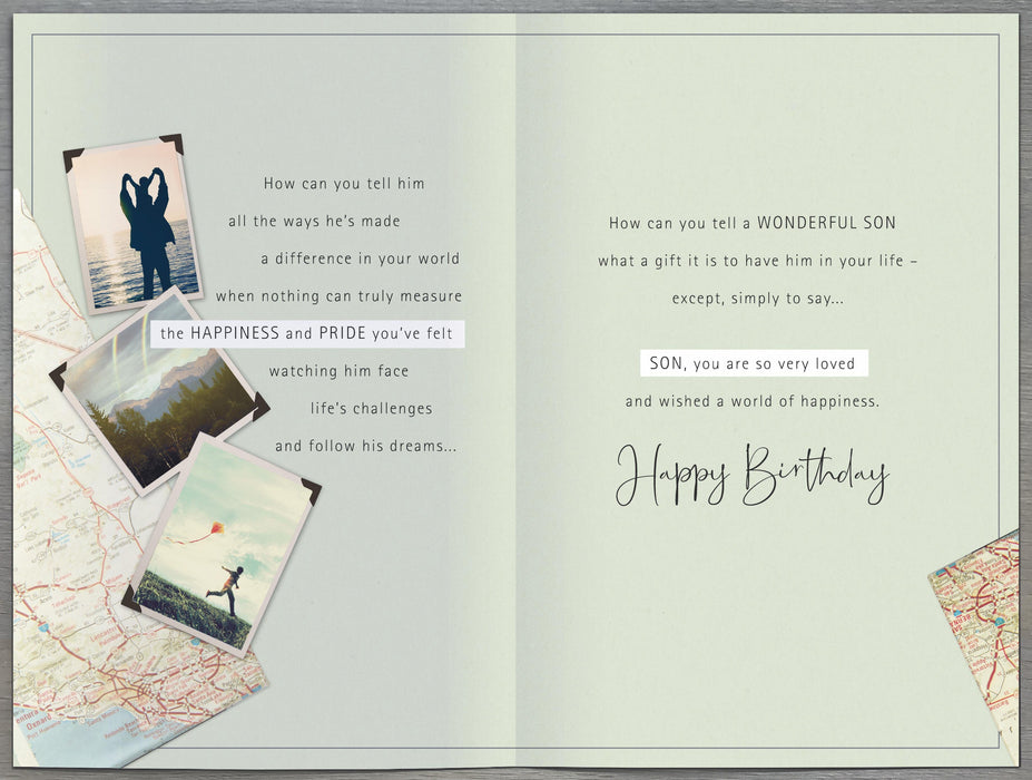 Gibson Birthday Card for Son, Conv Design