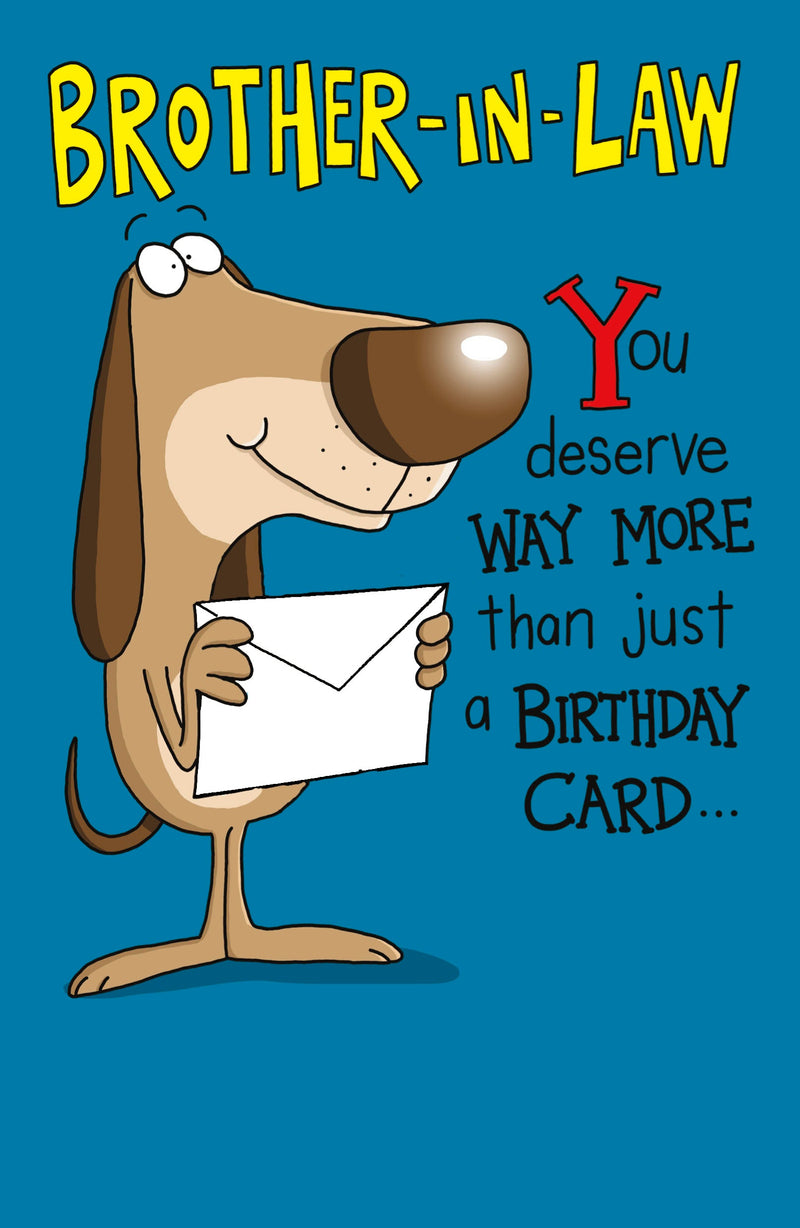 Giggles | Birthday Card Brother In Law Hum | Happy Birthday Gifts | Him, Boys, Men | With Envelope