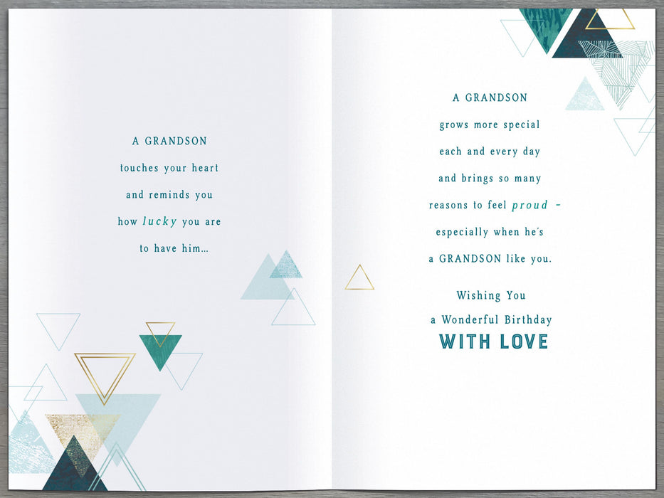 Carlton Birthday Card for Grandson, Conv Design