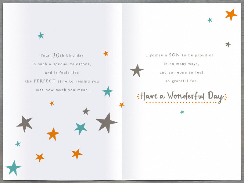 Gibson | Birthday Card 30th Son | Happy Birthday Gifts | With Envelope