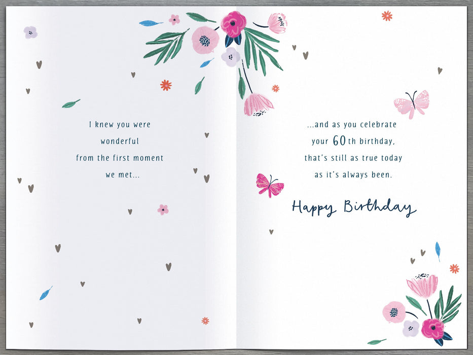 Gibson | Birthday Card 60th Wife | Happy Birthday Gifts | With Envelope