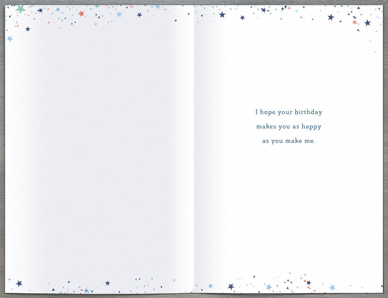 Letters and Lasers | Birthday Card Husband | Conventional Design | With Envelope