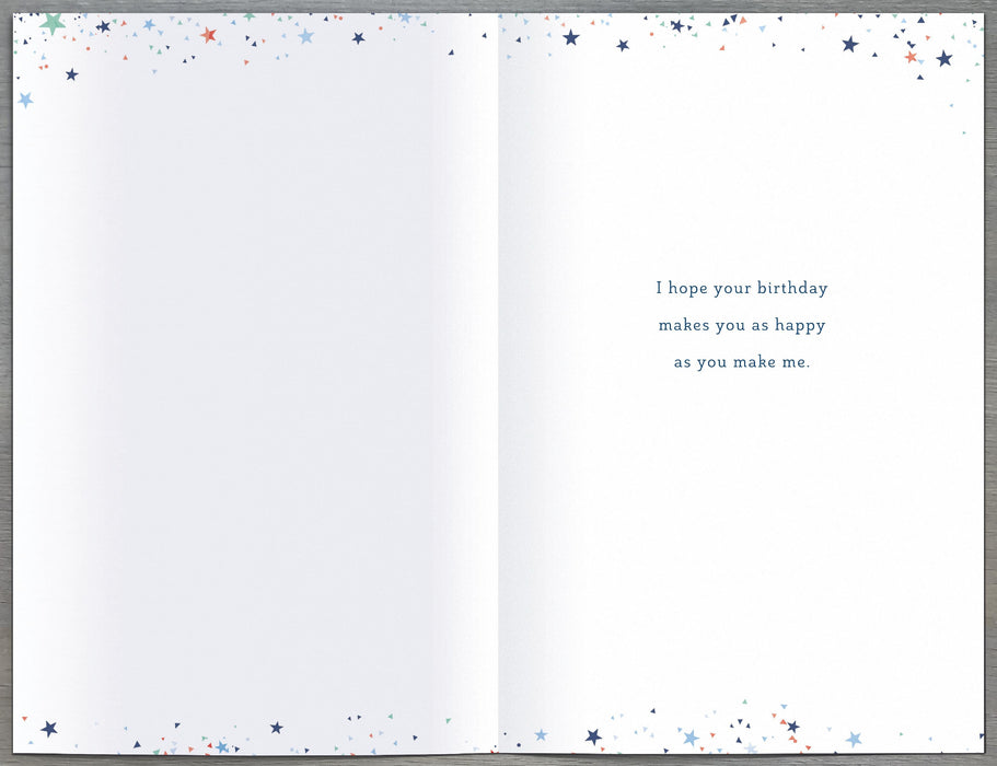 Letters and Lasers Birthday Card for Husband, Conv Design