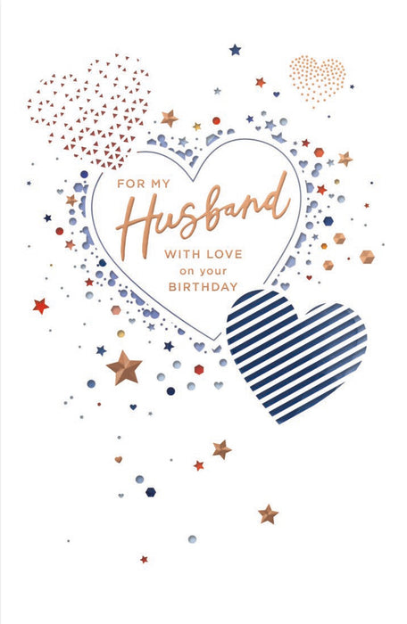 Letters and Lasers Birthday Card for Husband, Conv Design