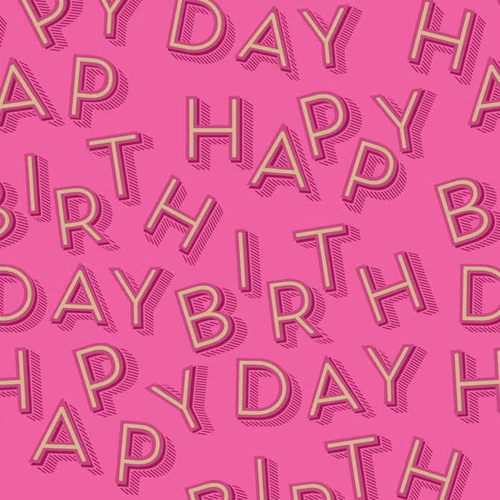 Happy Birthday Text Open Card for Fem, Conv Design