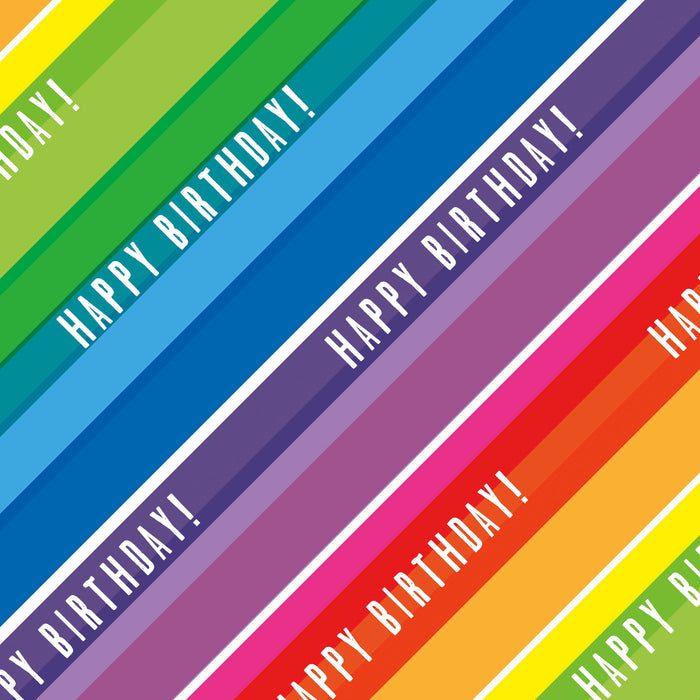Rainbow Stripe Open Card for Blank, Blank Design
