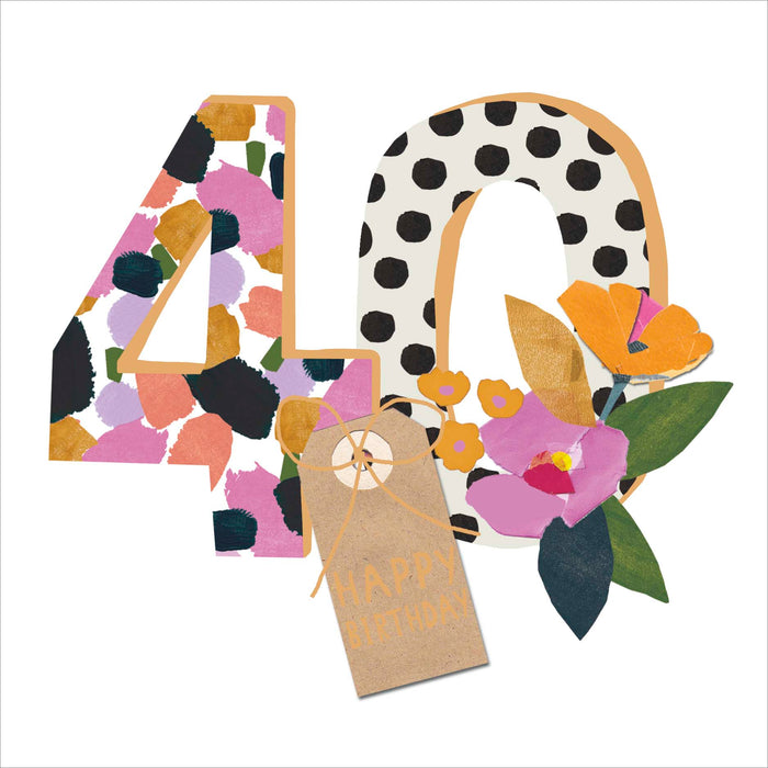 Kindred Stop The Clock Birthday Card for 40th, Conv Design