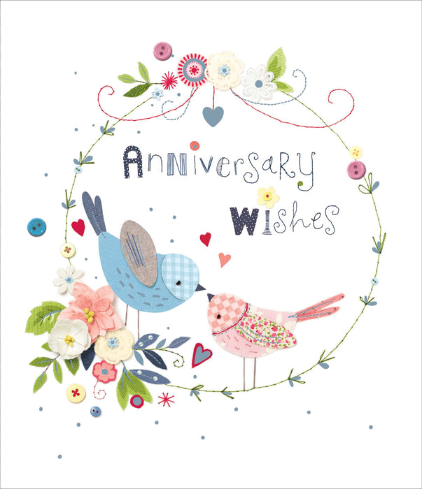 Button Box Anniversary Card for On, Conv Design