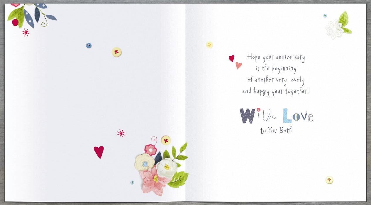Button Box Anniversary Card for On, Conv Design