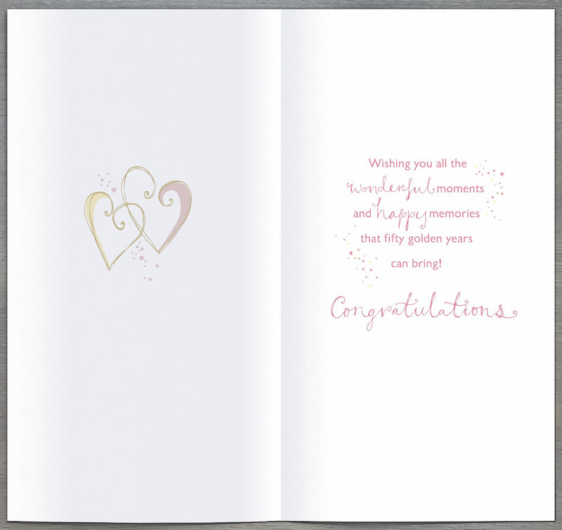 Swirls and Kisses | Wedding Anniversary Card | Conventional Design | With Envelope