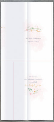 50th Wedding Anniversary Card Mum & Dad - inside