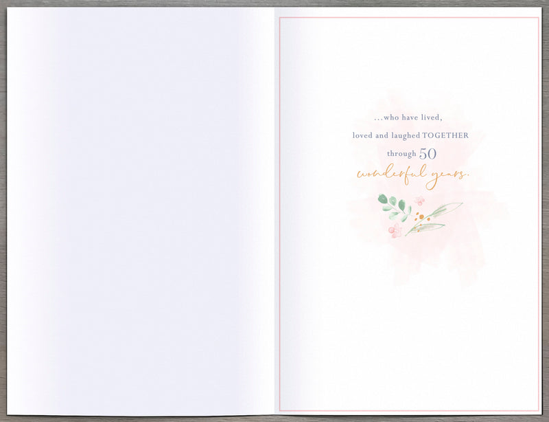 50th Wedding Anniversary Card Mum & Dad