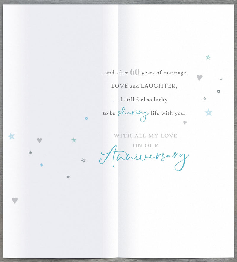 Carlton | Anniversary Wedding 60th Husband | Card and Gift | With Envelope