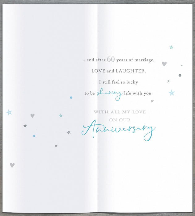 Carlton | Anniversary Wedding 60th Husband | Card & Gift | With Envelope