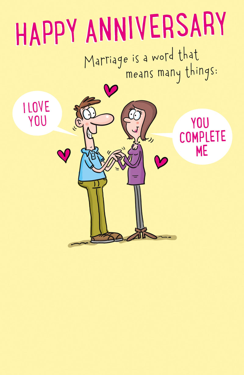 Giggles | Wedding Anniversary Card | Humorous Design | With Envelope