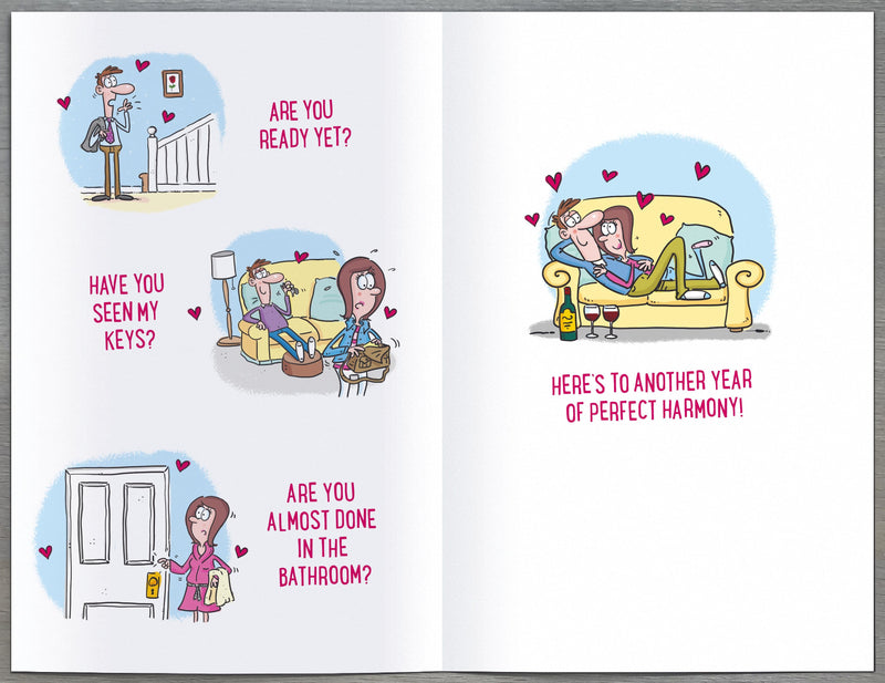 Giggles | Wedding Anniversary Card | Humorous Design | With Envelope
