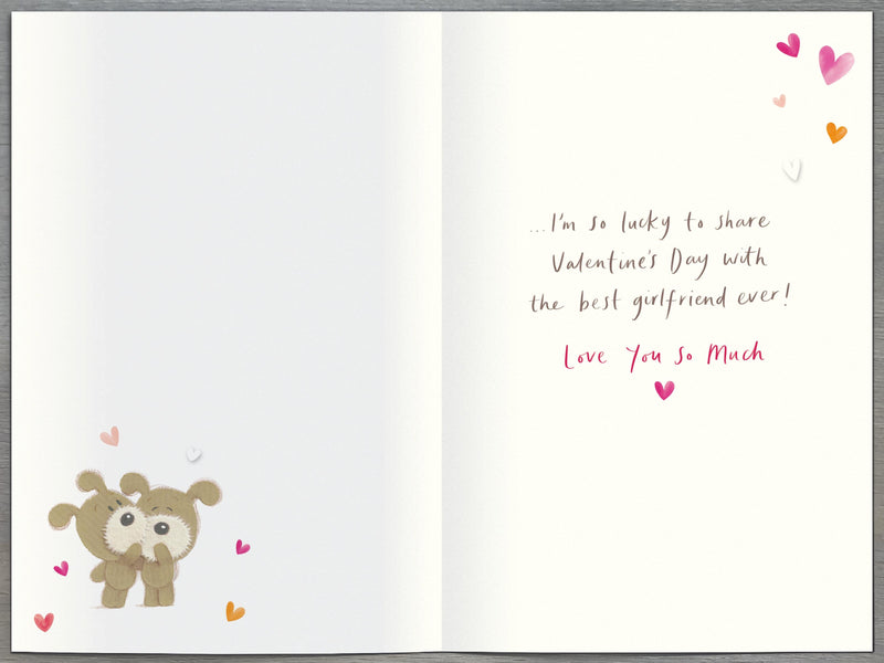 Lots of Woof Valentine's Day Card for Girlfriend, Cute Design, 753416