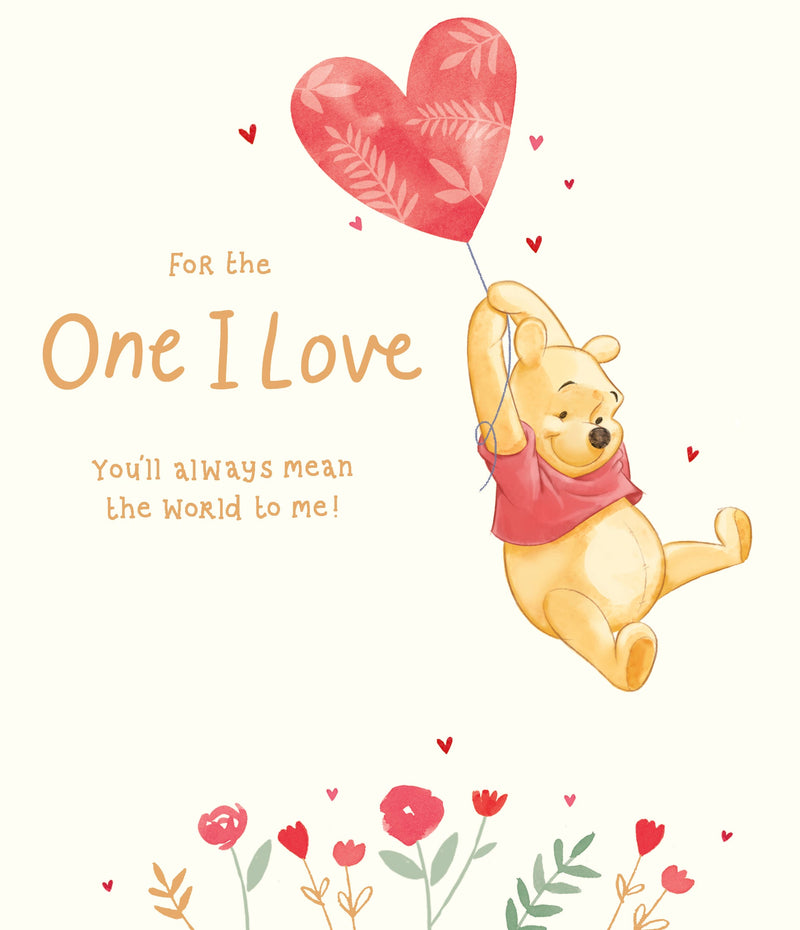 Disney Winnie the Pooh Valentine's Day Card for Partner, Cute Design, 753443