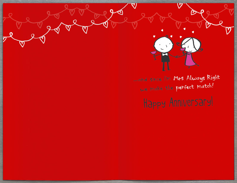 Fiddlesticks | Wedding Anniversary Card | Humorous Design | With Envelope