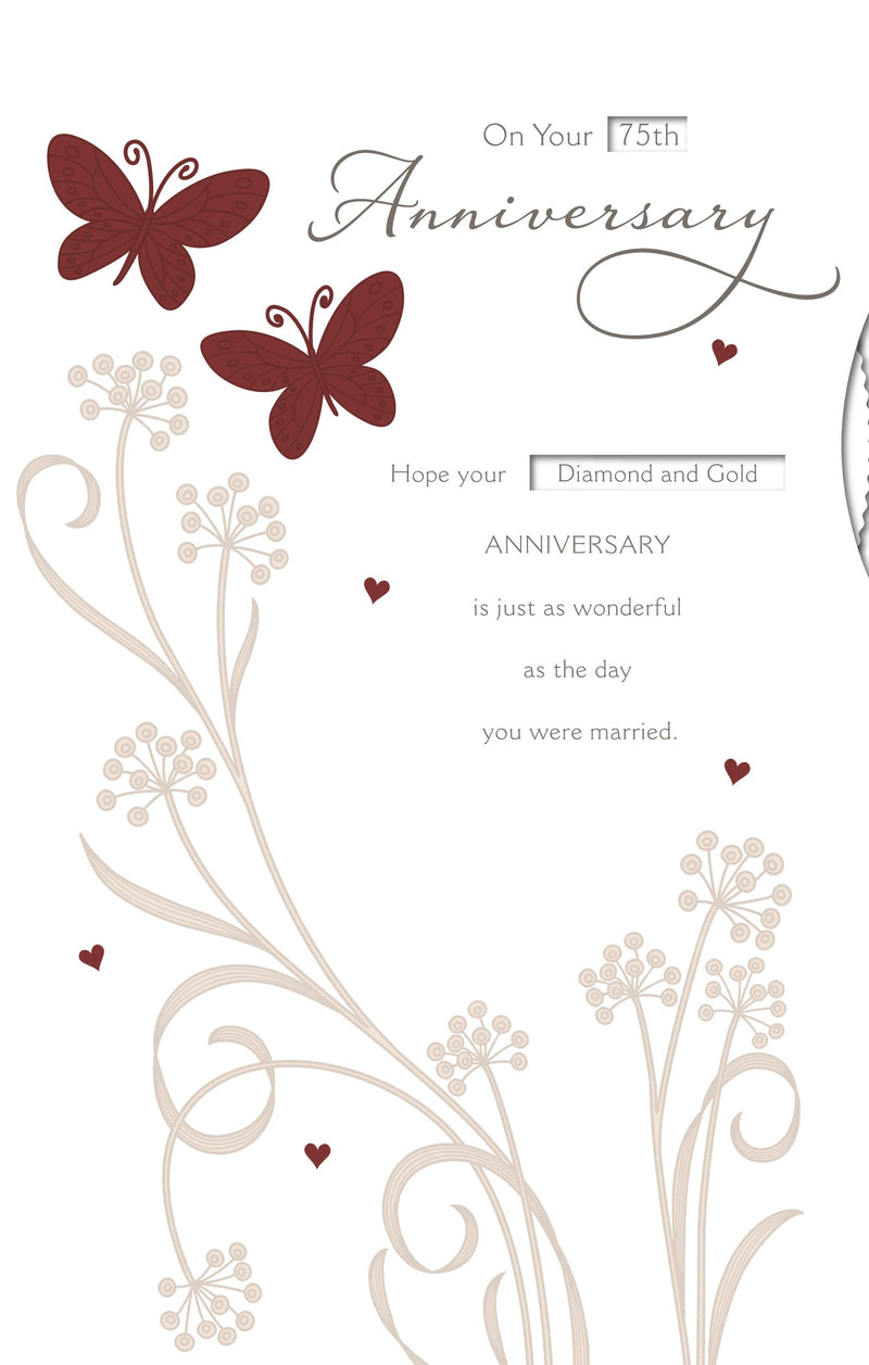 Carlton | Wedding Anniversary Card | Conventional Design | With Envelope