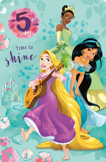 Disney | Birthday Card 5 Year Girl Juv | Happy Birthday Gifts | With Envelope
