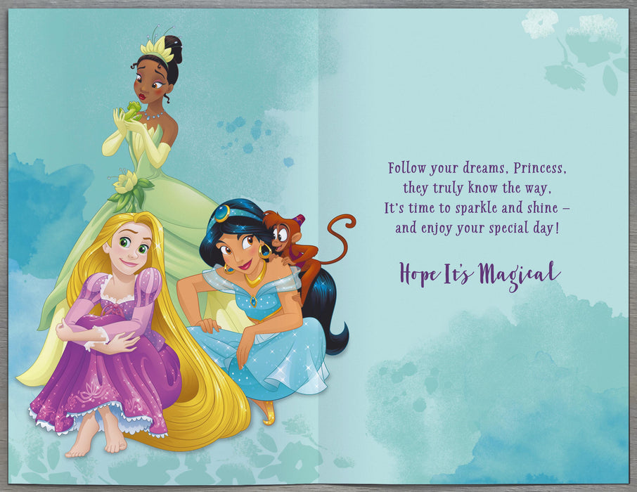 Disney | Birthday Card 5 Year Girl Juv | Happy Birthday Gifts | With Envelope
