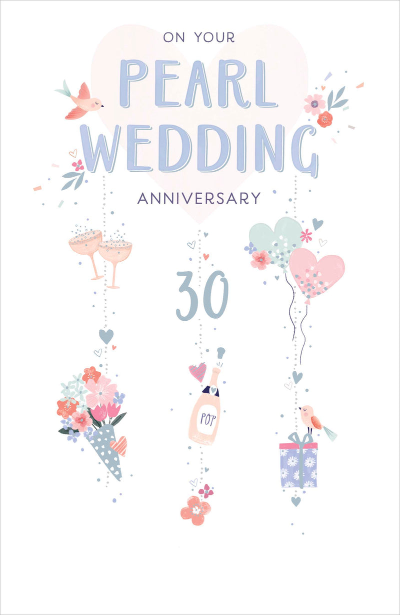 Simply Precious | Wedding Anniversary Card | Conventional Design | With Envelope