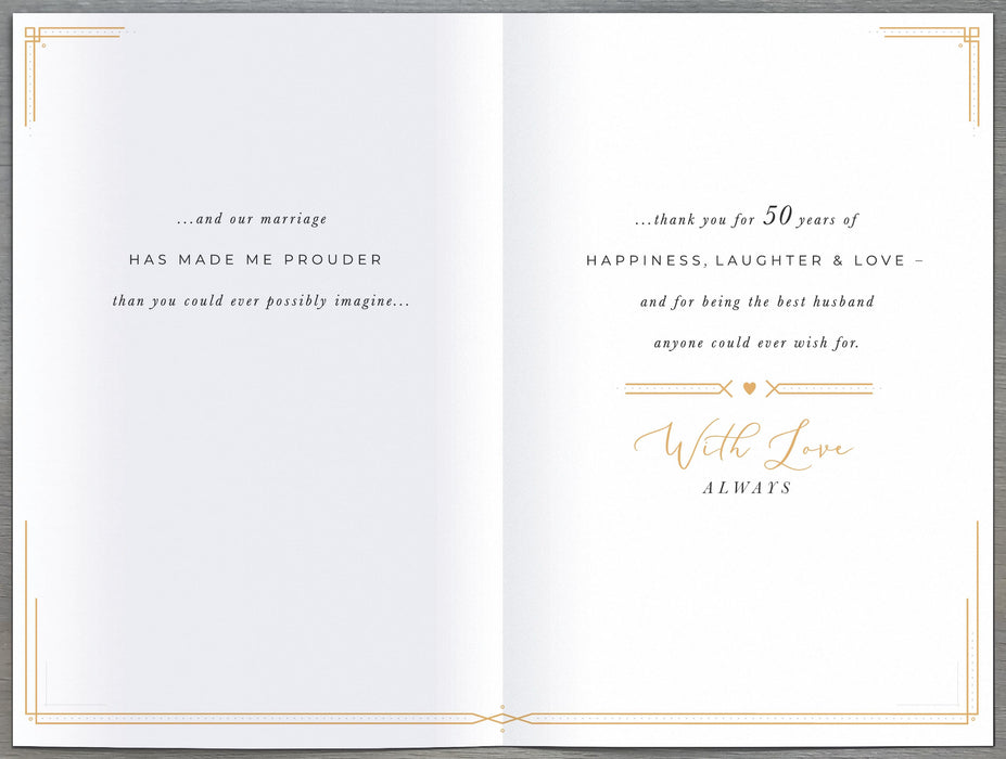 Gibson | Anniversary Wedding 50th Husband | Card & Gift | With Envelope