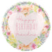 Happy Birthday Grandma Round 18" Foil Balloon Packaged (Optional Helium Inflation)